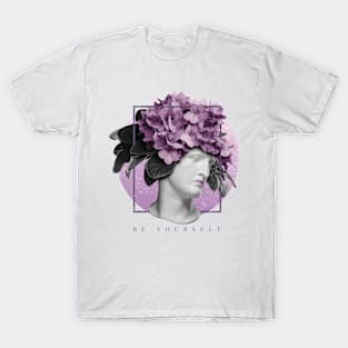 Statue with flowers on head T-Shirt